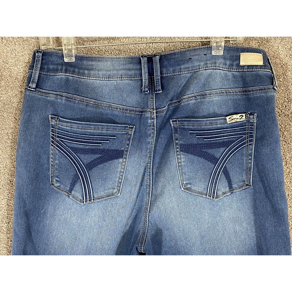 Seven 7 Womens Jeans Measures 33x26 High-Rise Ankle Skinny Soft Stretch Blue